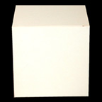 95mm Mirror White Large Cube Bonbonniere
