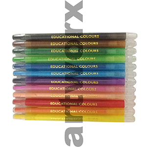 12pc EC Twist It Crayon Colors
