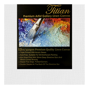40x60 Linen Canvas White Primed - Titian - Artworx Art Supplies