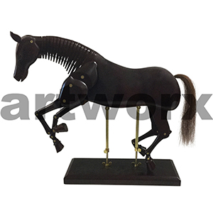 16" Mannequin Horse Dark Wood