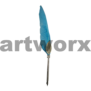 Feather Calligraphy Quill Blue