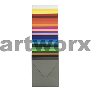 20pc Rainbow Matte 16x16cm Envelopes 100% Recycled