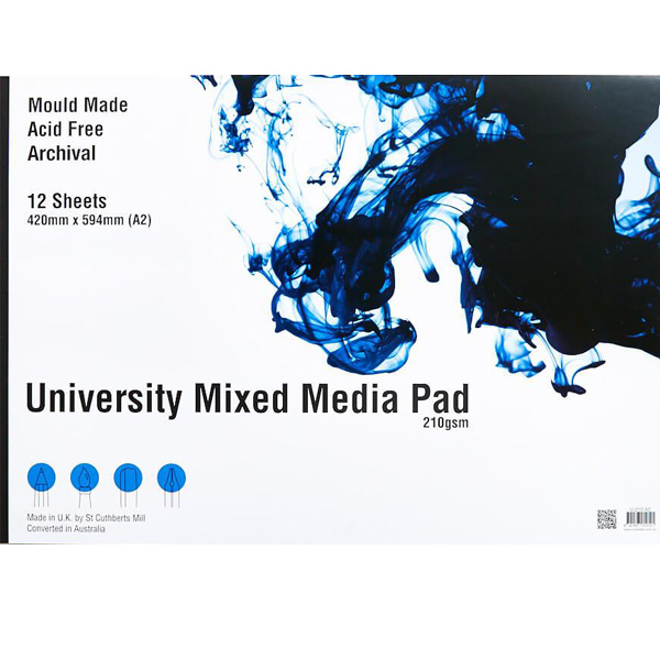 210gsm A2 Mixed Media University Pad