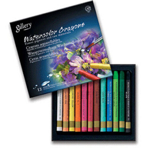 12pc Gallery Water Colour Crayons