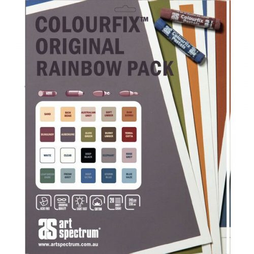 Rainbow 20pc Original Colourfix Paper Art Spectrum