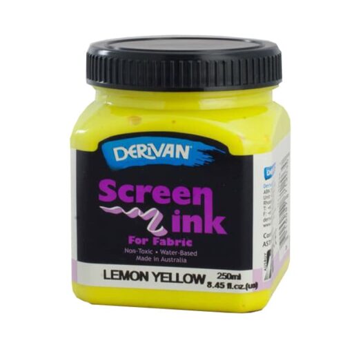 Lemon Yellow Screen Printing Ink Derivan 250ml
