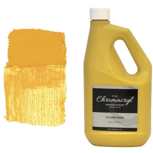 Yellow Oxide Chromacryl 2 litre Acrylic Paint